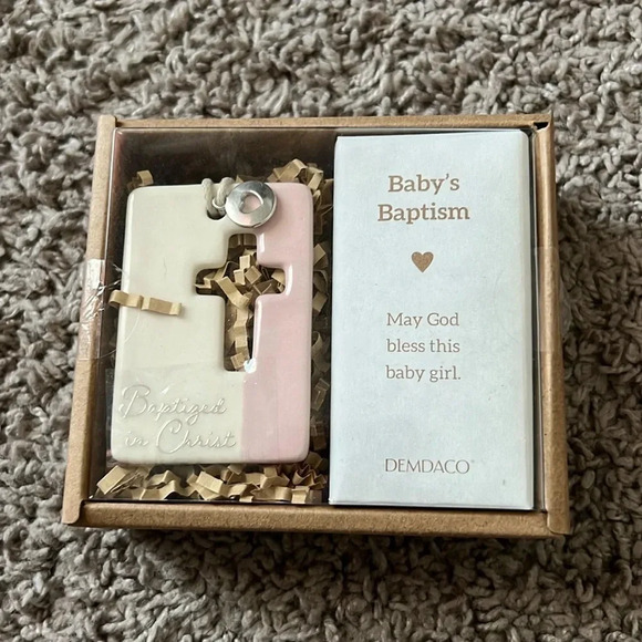 Hallmark Demdaco Baby Girl Pink Baptism Token - Picture 2 of 5